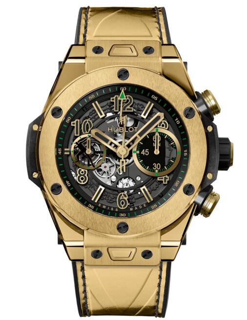 Hublot 411.VS.1189.VR.USB16 Big Bang Unico 45 mm Yellow Gold Usain Bolt watch bands